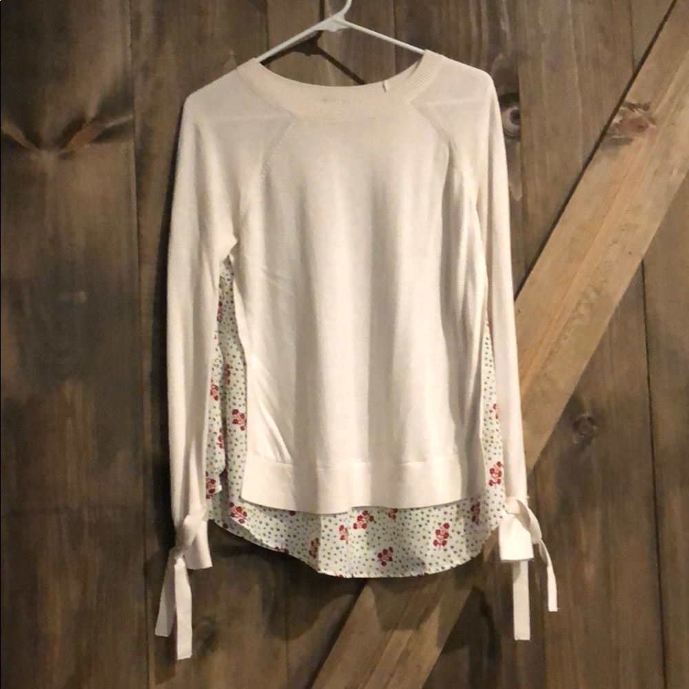 Loft mixed media sweater